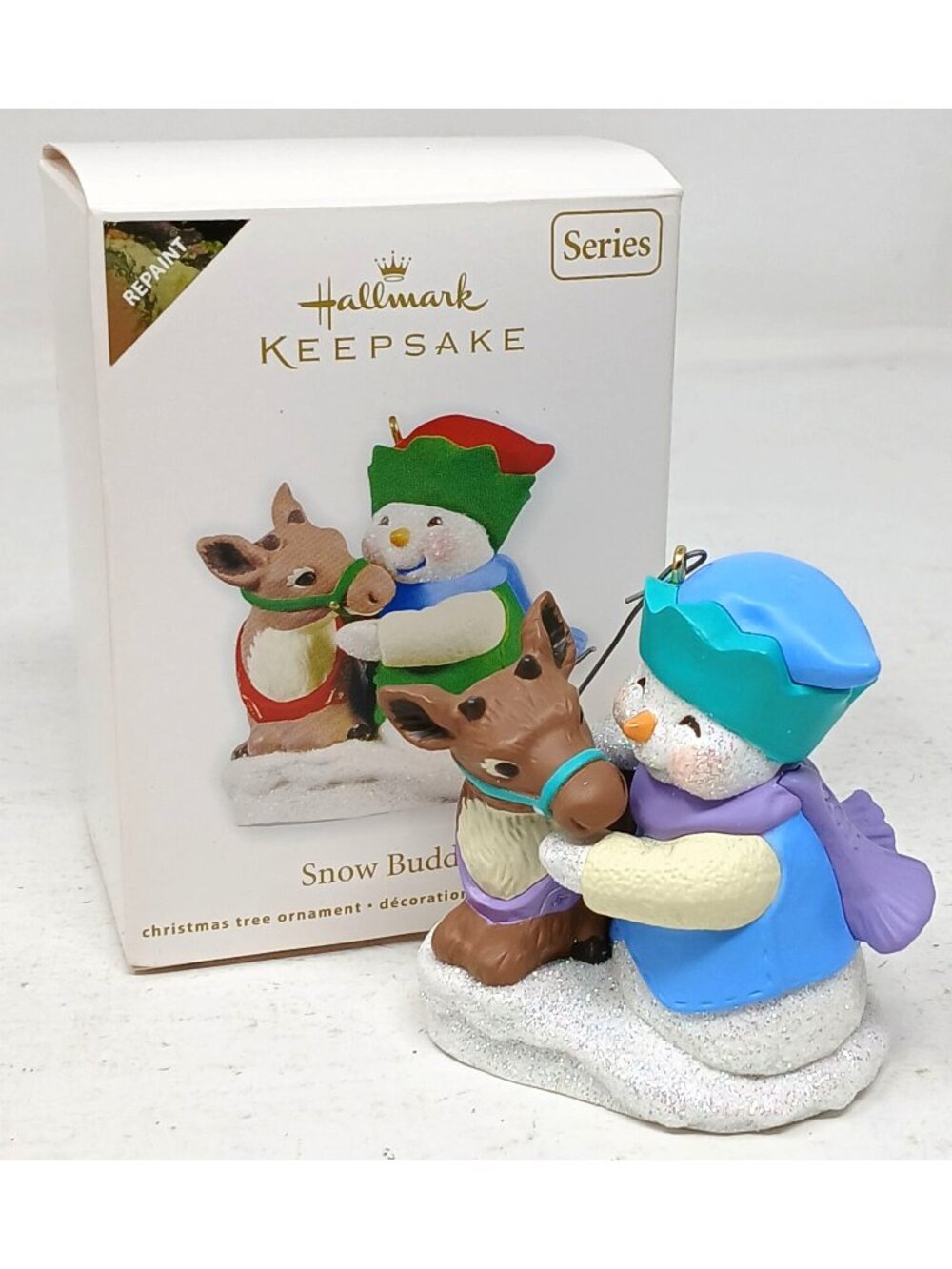 Hallmark Keepsake 2011 Snow Buddies 14th Series Repaint Snowman Reindeer #M23